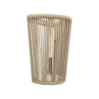 Arandela Externa Alumínio e Corda Náutica Bege IP20 Fiji Fibrarte