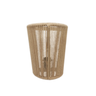 Arandela Externa Alumínio e Corda Náutica Bege IP20 Fiji Fibrarte