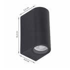 Arandela Externa de Parede Bivolt Preta IP44 Inspire