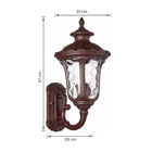 Arandela Externa de Parede Colonial Marrom IP54 Biancoluce
