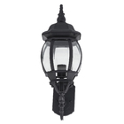 Arandela Externa de Parede Colonial Lille 56x19,5x24.5cm Preta IP43 Biancoluce