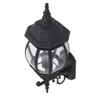 Arandela Externa de Parede Colonial Lille 56x19,5x24.5cm Preta IP43 Biancoluce