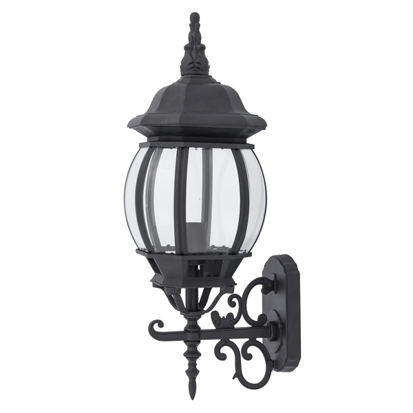 Arandela Externa de Parede Colonial Lille 56x19,5x24.5cm Preta IP43 Biancoluce