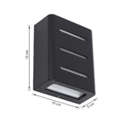 Arandela Externa de Parede Preta IP43 Germany