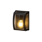 Arandela Externa E27 Preto IP42 Oval Lente Cristal Dital