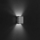 Arandela Externa Eco Retangular 3 Frisos 2 Focos Bivolt E27 M