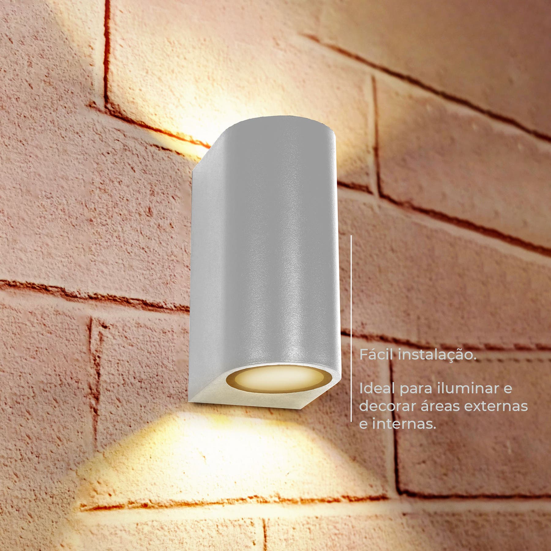 Arandela Externa IP65 Sem LED Inspire 15x 8x7cm Branco Bivolt