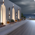 Arandela Externa Laranja Cerâmica Baruc AlfaLuz