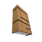 Arandela Externa Marrom Madeira IP20 Metalfran