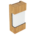 Arandela de Parede Externa Marrom Madeira IP20 Metalfran