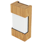 Arandela de Parede Externa Marrom Madeira IP20 Metalfran