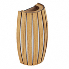 Arandela de Parede Externa Camilly Marrom Madeira IP20 Metalfran