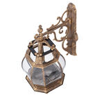 Arandela Externa Ouro Velho Alumínio e Vidro  IP43 Lille Biancoluce