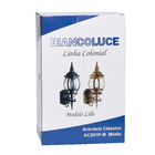 Arandela Externa Ouro Velho Alumínio e Vidro IP43 Lille Biancoluce