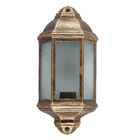 Arandela Externa Ouro Velho Alumínio e Vidro e Ferro IP43 Niort Biancoluce