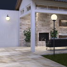 Arandela Externa Preta Aço Globo Blumenau