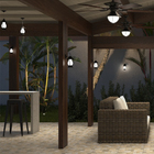 Arandela Externa Preta Vidro Lampião Ema Lustres