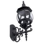 Arandela Externa Preto Alumínio e Vidro IP43 Lille Biancoluce