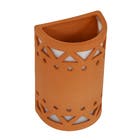 Arandela Externa Terracota Cerâmica Cocar AlfaLuz