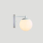 Arandela Figo Branco Globo Esfera De Vidro Branco