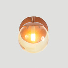 Arandela Figo Bronze Com Globo De Vidro Âmbar