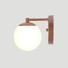 Arandela Figo Bronze Com Globo De Vidro Branco
