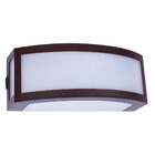 Arandela Finestra Grande Policarbonato Marrom + Led