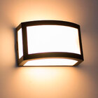 Arandela Finestra Policarbonato Preta + Led