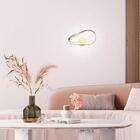 Arandela Flow Dourado Led 12w 3000k Bivolt Sb007g Bella