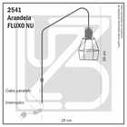 Arandela Fluxo Nu - Preto