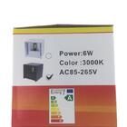 Arandela Foco Regulavel 6w Parede Muro Quadrada Preto