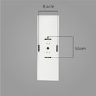 Arandela Focos Fachos Frisos 30cm Preta + 2 LED Bulbo 12W 300