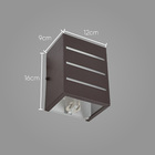 Arandela Frisada 2 focos grande e27 luminaria marrom em alumí