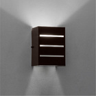 Arandela Frisada 2 focos grande e27 luminaria marrom em alumí