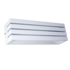 Arandela frisada 30cm branca + lâmpada led 12w 3000k branco q