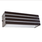 Arandela frisada 30cm marrom + lâmpada led 12w 3000k branco q