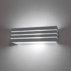 Arandela Frisada 30cm Preta + Lâmpada Led 12w 6500k Branco Fr