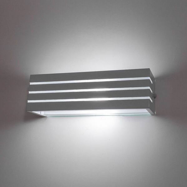 Arandela Frisada 30cm Preta + Lâmpada Led 12w 6500k Branco Fr