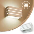 Arandela Frisada Branca Parede Externa Kit 03 Unidades