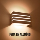 Arandela Frisada Luminária Branca Para Muro Parede Externa G9