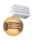 Arandela Frisada Luminária Branca Para Muro Parede Externa G9