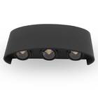 Arandela Frisada Parede Externa Interna Led 6w Branco Quente