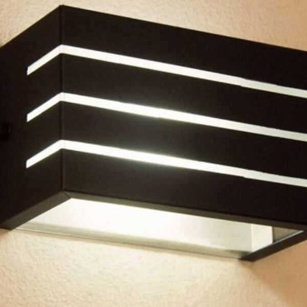 Arandela Frisada Preta Parede Externa Kit 06 Unidades