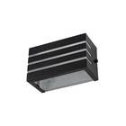 Arandela Frisada Retangular Preta + Led G9 5w Branco Frio St5