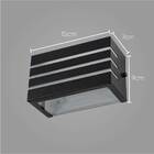 Arandela Frisada Retangular Preta + Led G9 5w Branco Quente S