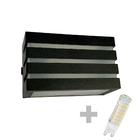 Arandela Frizzy Policarbonato Preta + Led G9