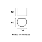 Arandela Germany Free Led Redonda 6w Bivolt - Branco Fosco -