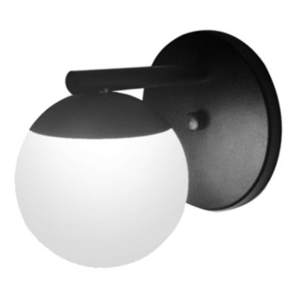 Arandela Globo Jabuticaba Vidro Parede Moon Alumínio G9 Preto