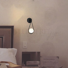 Arandela Gota Ball Preto C/ Globo Spotline 820/1