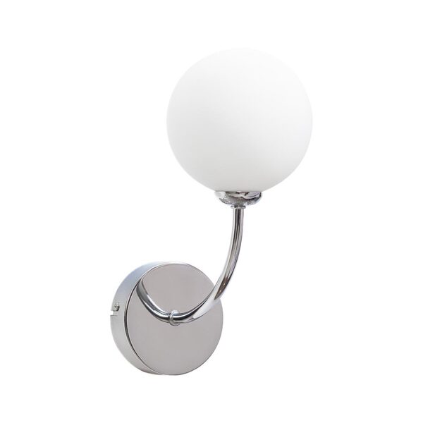 Arandela Grape Cromado E Branco Globo Vidro P/g9 Zr112-ch Sta